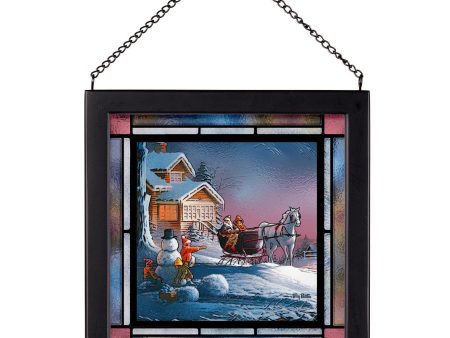 Winter Wonderland - 9  x 9  Stained Glass Art Online Sale